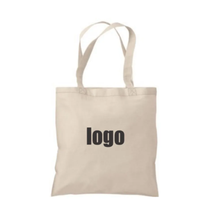 CANVAS LOOP HANDLED BAG WITH LOGO