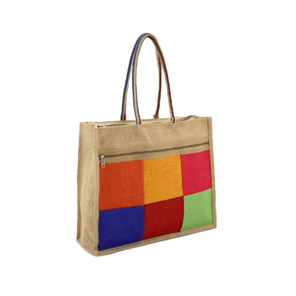 JUTE COLORED SHOPPING BAG