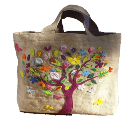 JUTE EMBROIDERED BAG