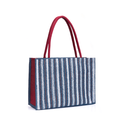 VERTICAL LINE LONG HANDLED JUTE BAG