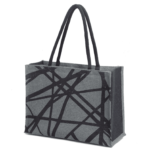 JUTE ZIG-ZAG LONG HANDLED BAG