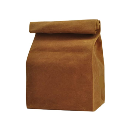 CANVAS LUNCH BOX WITH FOLDED MOUTH