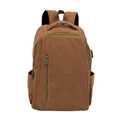 CANVAS ZIPPER CLOSURE SCHOOL BAG