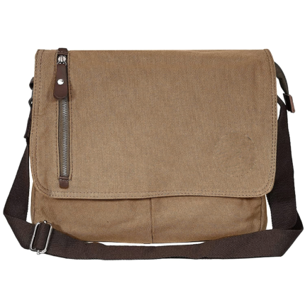CANVAS FRONT ZIP SLING BAG