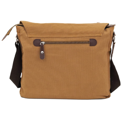 CANVAS FRONT HORIZONTAL STRAIGHT ZIP SLING BAG