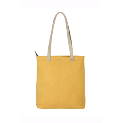 CANVAS ZIPPER CLOSURE HAND BAG