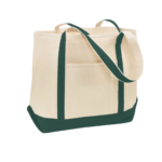 CANVAS LONG HANDLED BAG WITH POCKET
