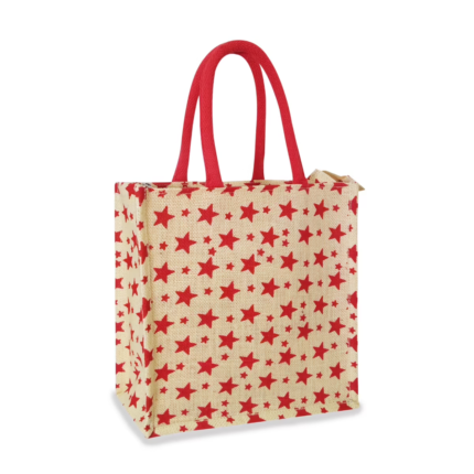 JUTE DOT PRINTED BAG