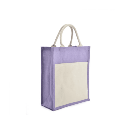 JUTE SMALL BAG WITH POCKET