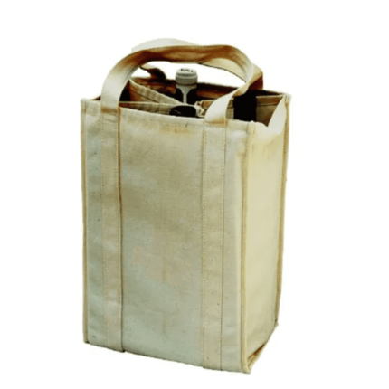 COTTON LONG HANDLED 6 BOTTLE BAG