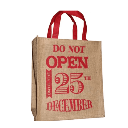 JUTE CHRISTMAS GIFT WITH DATE BAG