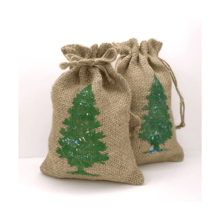 JUTE CHRISTMAS GIFT POUCHES