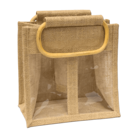 JUTE 2 WINDOW JAR BAG