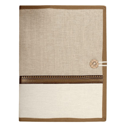 JUTE BUTTON CLOSURE FOLDER BAG