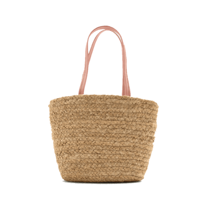 JUTE LONG HANDLED BEACH BAG