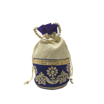 JUTE DESIGNER POTLI BAG