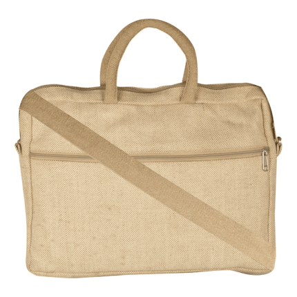 JUTE CROSSBODY LAPTOP BAG
