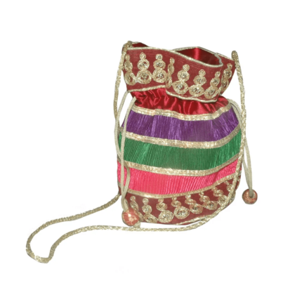 JUTE LONG HANDLED POTLI BAG