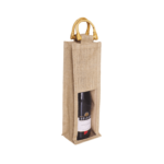 JUTE WINE BOTTLE WITH WINDOW BAG