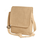 JUTE CROSSBODY MESSENGER BAG