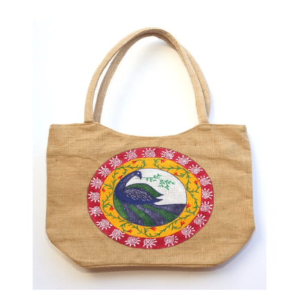 JUTE HAND PAINTED BAG
