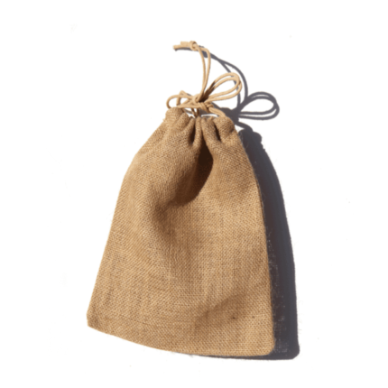 JUTE SMALL DRAWSTRING JEWELLERY POUCH
