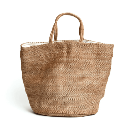 JUTE BUCKET TOTE BAG