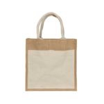 JUTE SMALL FRONT POCKET BAG