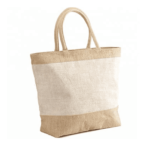 JUTE TOTE ZIPPER CLOSURE BAG