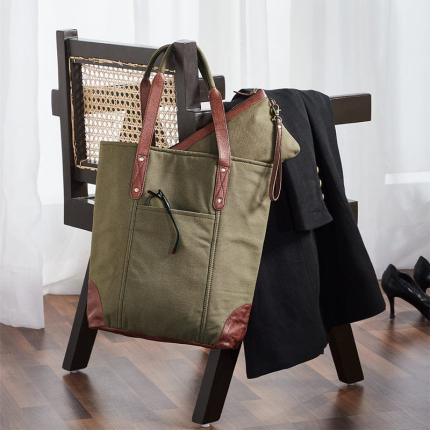 Canvas Tote Bag With Purse